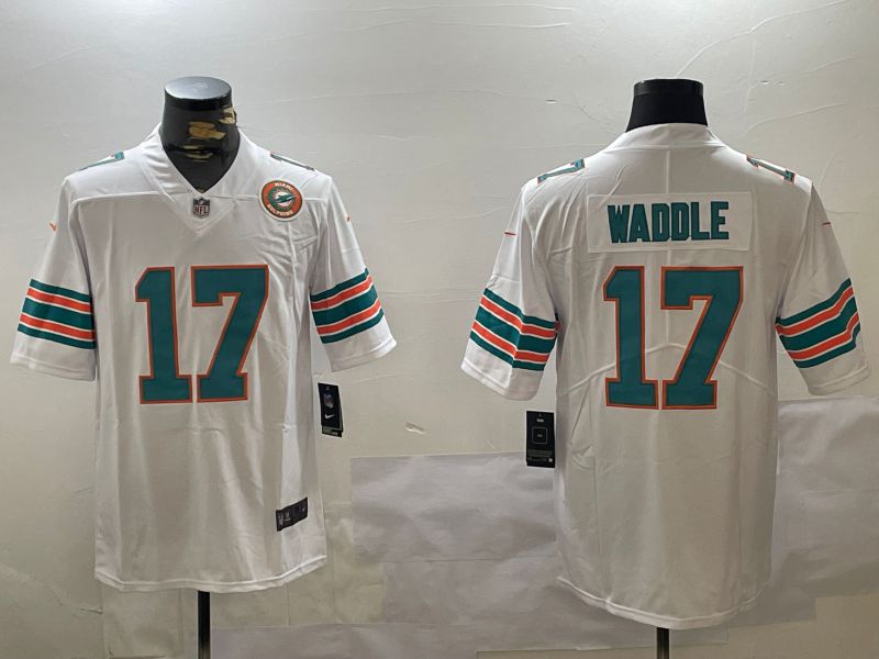 Men Miami Dolphins #17 Waddle White 2024 Nike Limited NFL Jersey style 2->philadelphia eagles->NFL Jersey